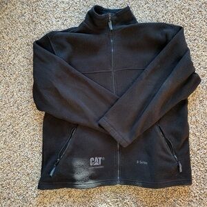 CAT Men's Black Fleece Jacket